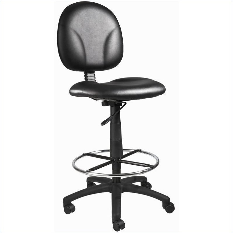 Boss Office Products Drafting Chair in Black Caressoft