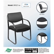 Boss Office Products Fabric Sled Base Guest Chair with Arms in Black