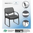 Boss Office Products Fabric Sled Base Guest Chair with Arms in Gray