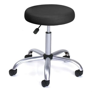 boss office products easy movement caressoft doctor's stool in black