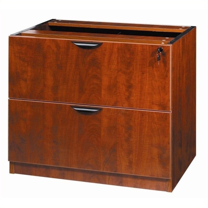 2 Drawer Lateral Wood Filing Cabinet in Cherry - N112-C