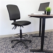 Boss Office Products Multi Function Fabric Drafting Stool in Black