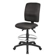 Boss Office Products Multi Function Fabric Drafting Stool in Black