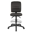 Boss Office Products Multi Function Fabric Drafting Stool in Black