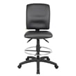 Boss Office Products Multi Function Leather Drafting Stool in Black