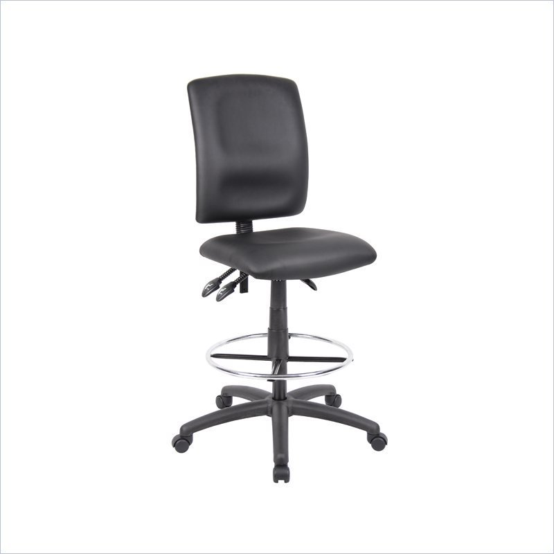 Boss Office Multi Function Leather Drafting Stool Cymax Business
