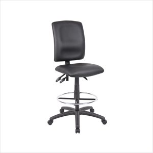 boss office multi function leather drafting stool