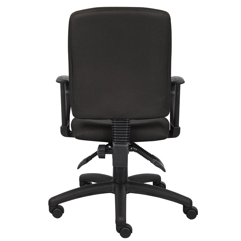 Boss Office Products Fabric Task Office Chair with Loop Arms in Black