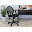 Boss Office Products Mesh Back Fabric Task Office Chair with Loop Arms in Black