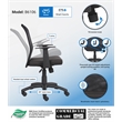 Boss Office Mesh Task Office Chair with T-Arms