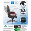 Boss Office High Back Executive Office Chair in Mahogany