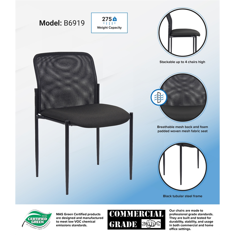Boss Office Products Mesh Guest Chair
