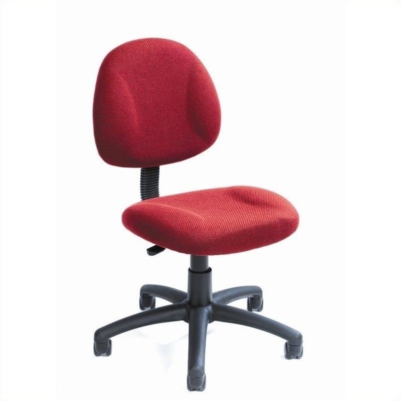 Boss Office Products Adjustable DX Fabric Posture Office Chair in Burgundy