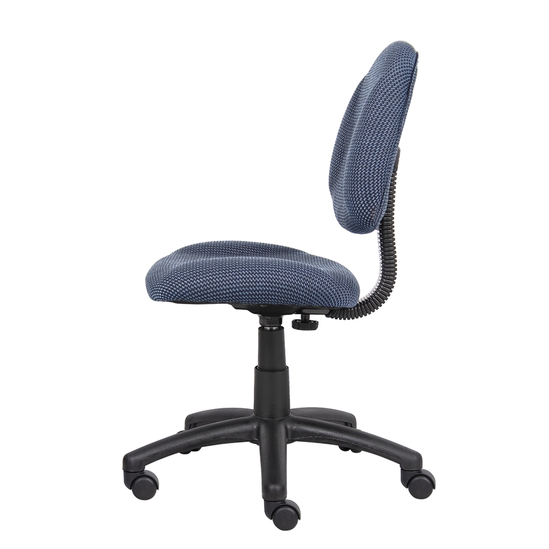 Boss Office Products Adjustable DX Fabric Posture Office Chair in Blue