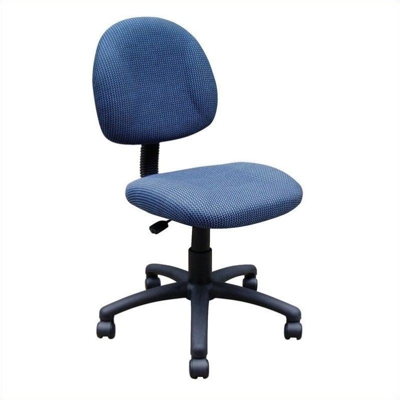 Boss Office Products Adjustable DX Fabric Posture Office Chair in Blue