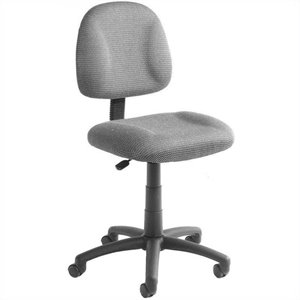 boss office mid back fabric upholstered ergonomic office swivel chair in gray b315-6-7