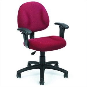 boss office mid back fabric upholstered ergonomic office swivel chair in burgundy b315-6-7