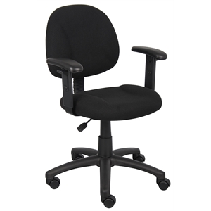 Boss Office Products DX Posture Office Chair with Adjustable Arms in Black
