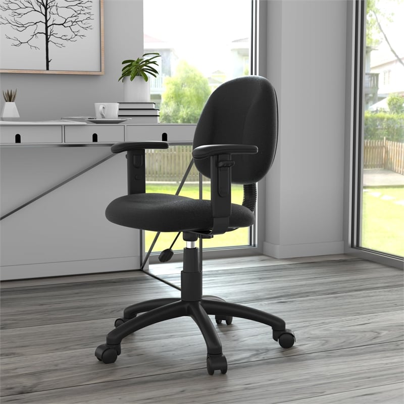 Boss Office Products DX Posture Office Chair with Adjustable Arms in Black