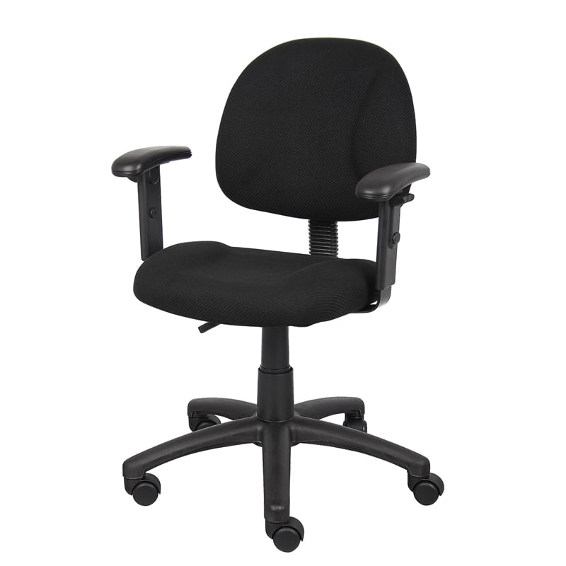Boss Office Products DX Posture Office Chair with Adjustable Arms in Black