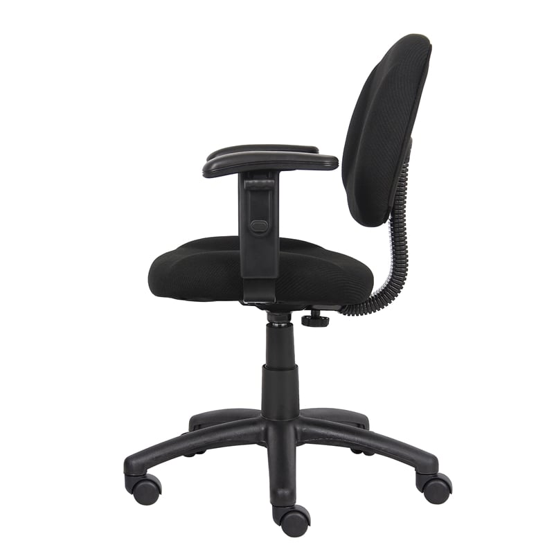 Boss Office Products DX Posture Office Chair with Adjustable Arms in Black