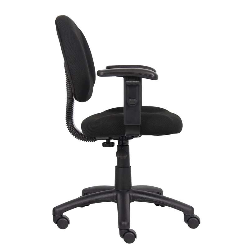 Boss Office Products DX Posture Office Chair with Adjustable Arms in Black