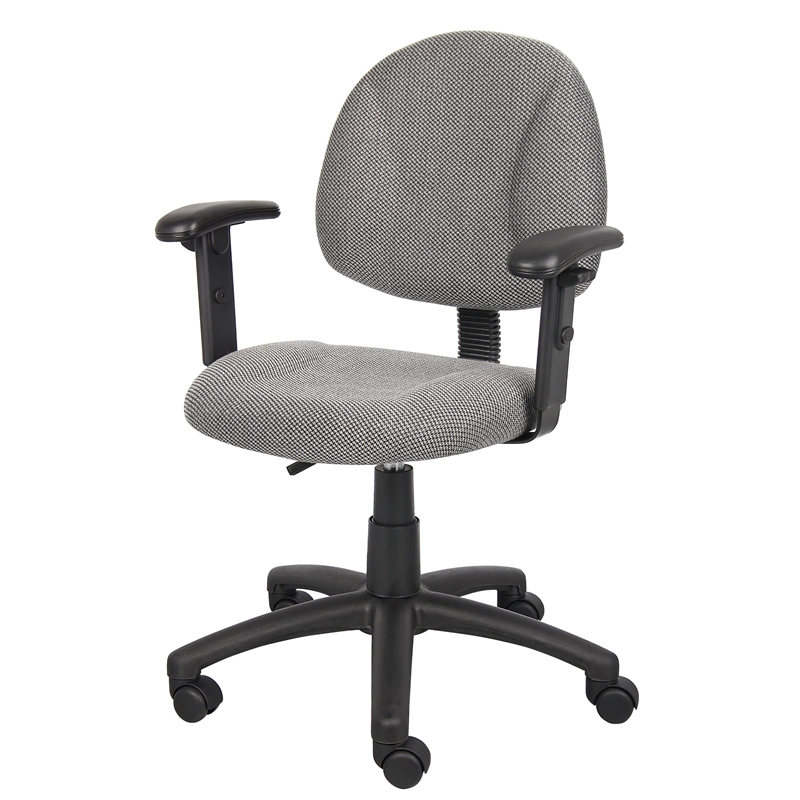 Boss Office Products DX Posture Office Chair with Adjustable Arms in Gray