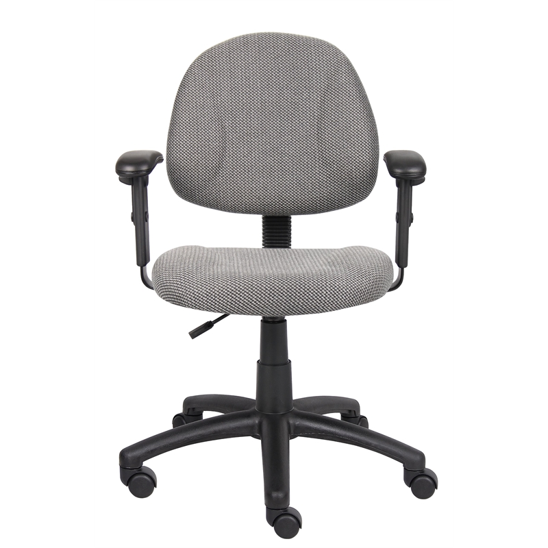 Boss Office Products DX Posture Office Chair with Adjustable Arms in Gray