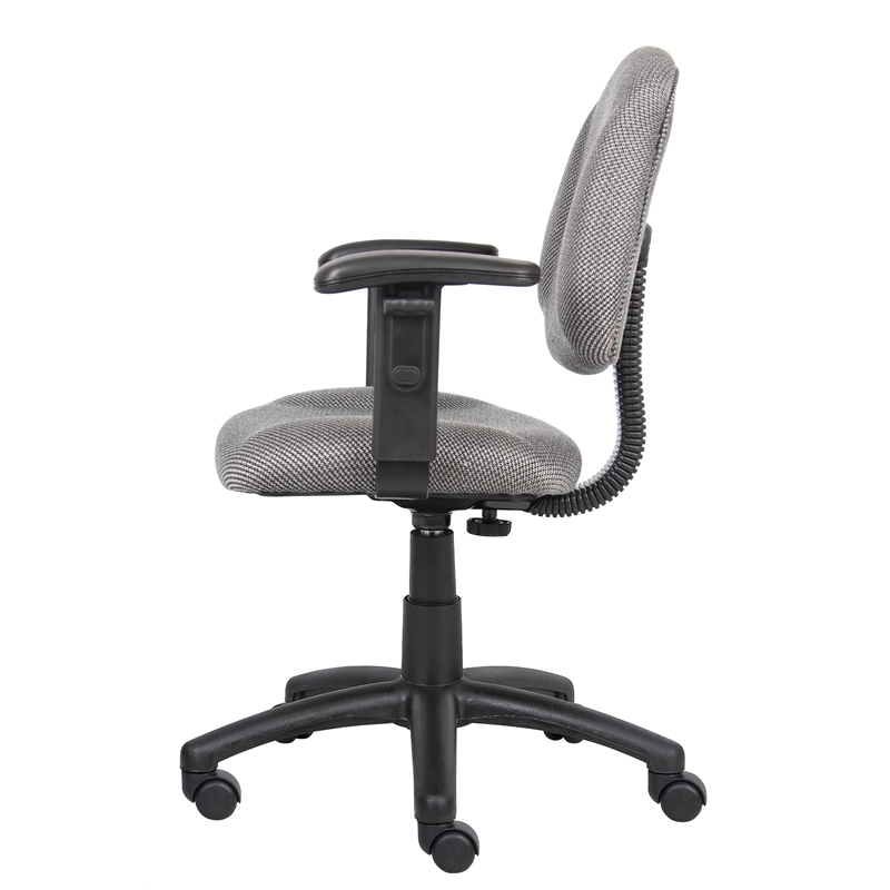 Boss Office Products DX Posture Office Chair with Adjustable Arms in Gray