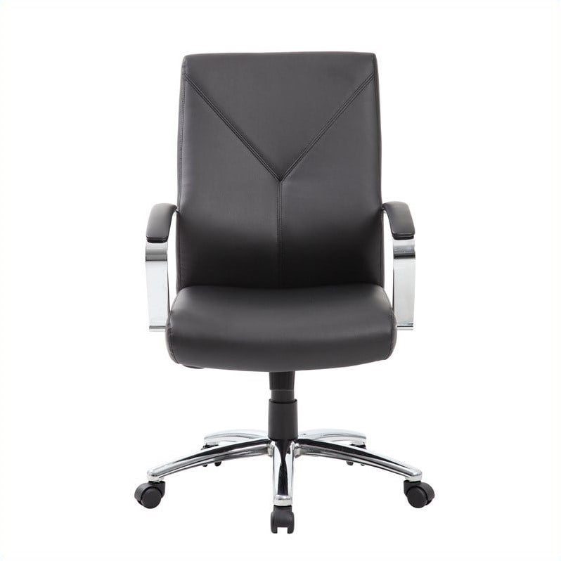 Boss Office LeatherPlus Executive Office Chair in Black