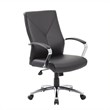 Boss Office LeatherPlus Executive Office Chair in Black