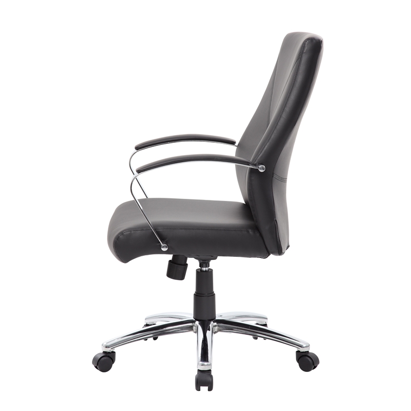 Boss Office LeatherPlus Executive Office Chair in Black
