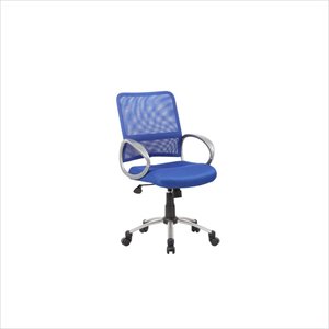boss office mesh back task chair in blue