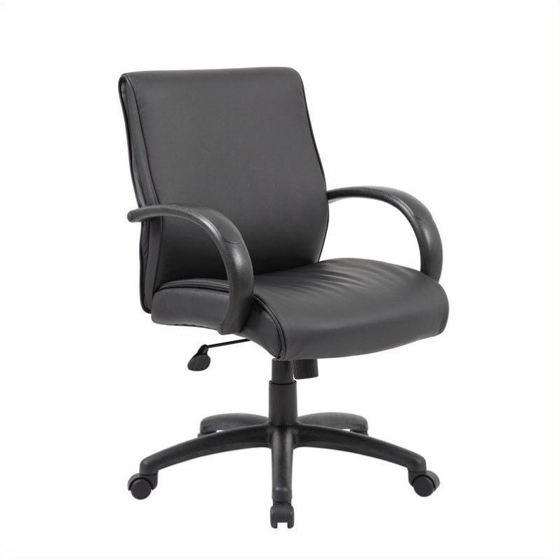 Mid Back Executive Aluminum Office Chair In Black With Knee Tilt Mid Back Executive Aluminum Office Chair In Black With Knee Tilt