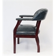 Boss Office Captains Chair in Blue and Mahogany