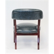 Boss Office Captains Chair in Blue and Mahogany