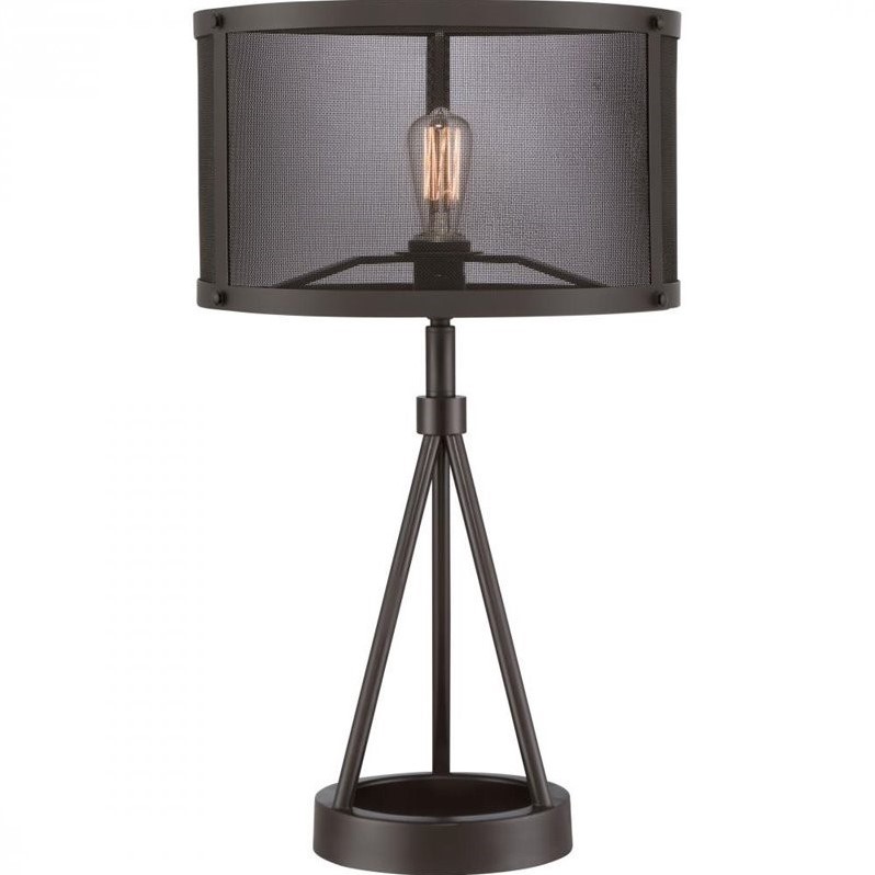 Quoizel Union Station Table Lamp In Western Bronze