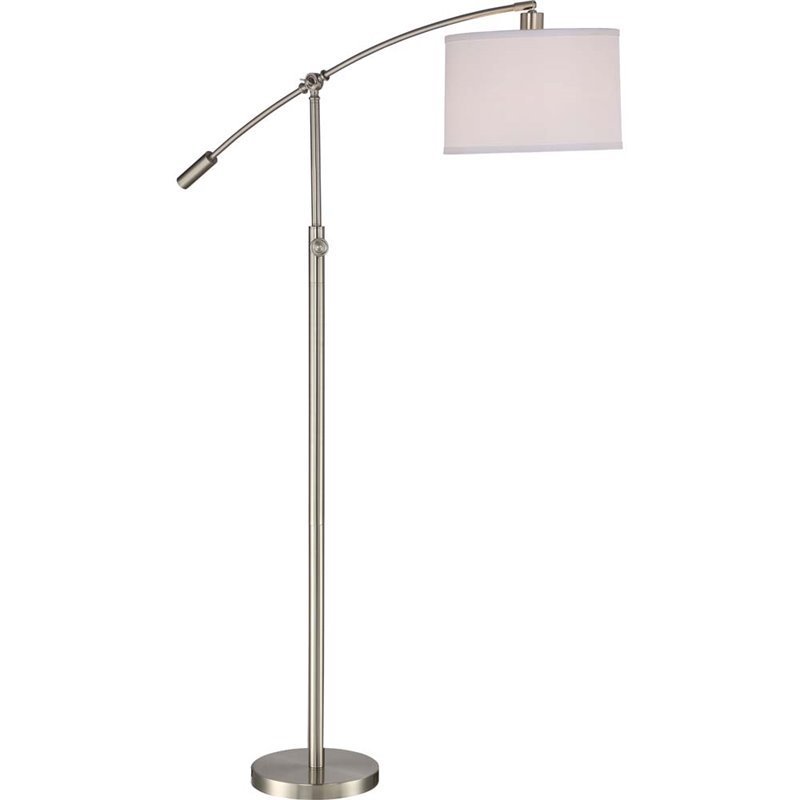 Quoizel Clift Floor Lamp In Brushed Nickel