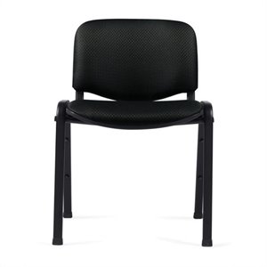 offices to go stacking armless guest stacking chair in black