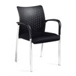Offices To Go Occassional Guest Chair with Arms in Black
