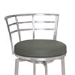Armen Living Viper Modern Faux Leather Counter Stool in Gray