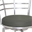 Armen Living Viper Modern Faux Leather Counter Stool in Gray