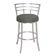 Armen Living Viper Modern Faux Leather Counter Stool in Gray