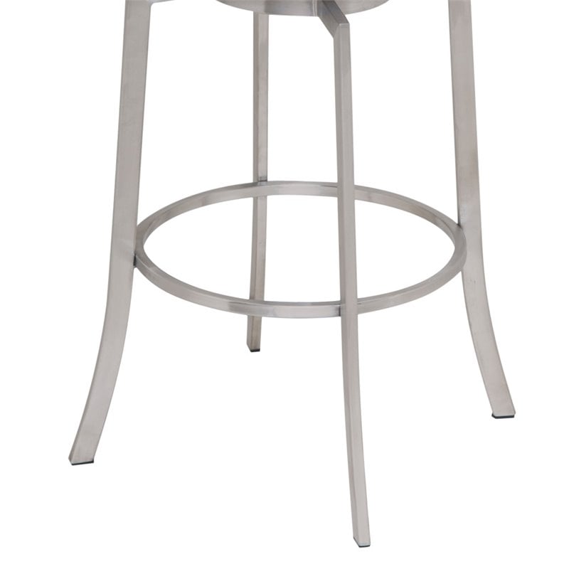 Armen Living Viper Contemporary Faux Leather Counter Stool in Black