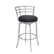 Armen Living Viper Contemporary Faux Leather Counter Stool in Black