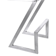Armen Living Atlantis Contemporary Faux Leather Counter Stool in Gray