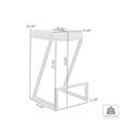 Armen Living Atlantis Contemporary Faux Leather Counter Stool in Gray