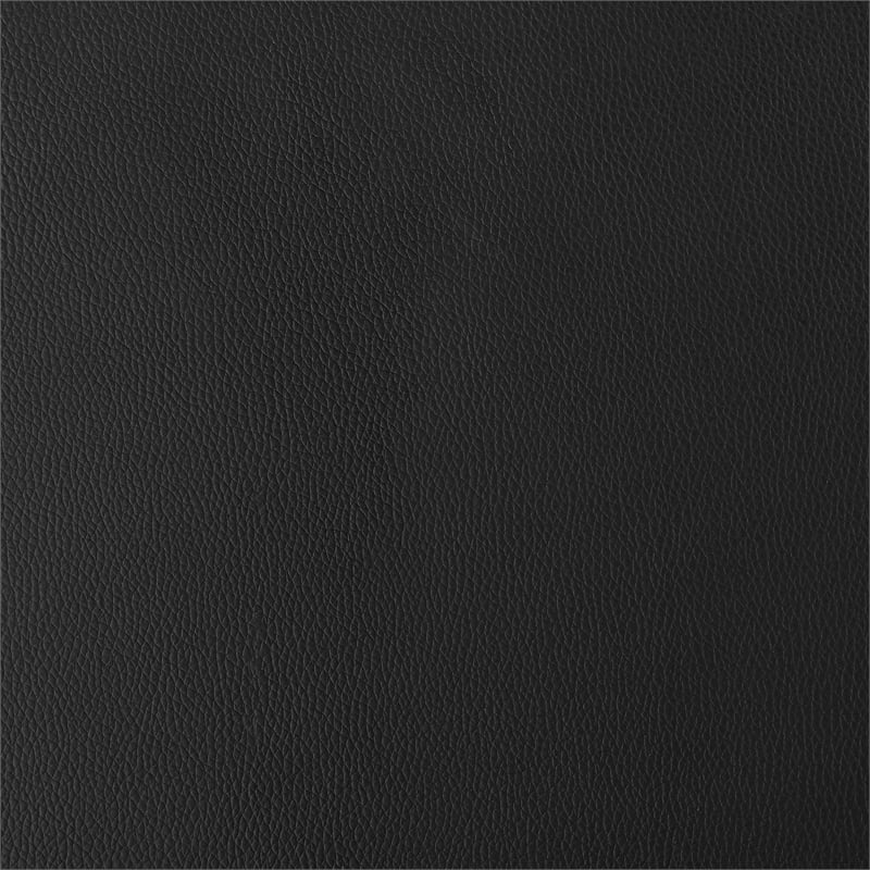 Armen Living Atlantis Contemporary Faux Leather Counter Stool in Black