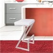 Armen Living Atlantis Modern Faux Leather Counter Stool in White