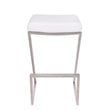 Armen Living Atlantis Modern Faux Leather Counter Stool in White